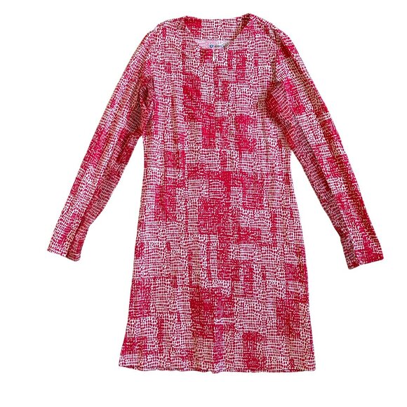 Ibkul Womens Small Diane Print Long Sleeve Shift Dress UPF 50 Golf Athletic - Picture 1 of 11